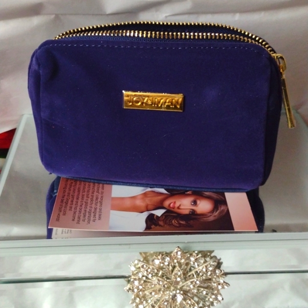 IMAN Leather & Velvet Accessories--Wallet, Clutch, Makeup Case 🆕